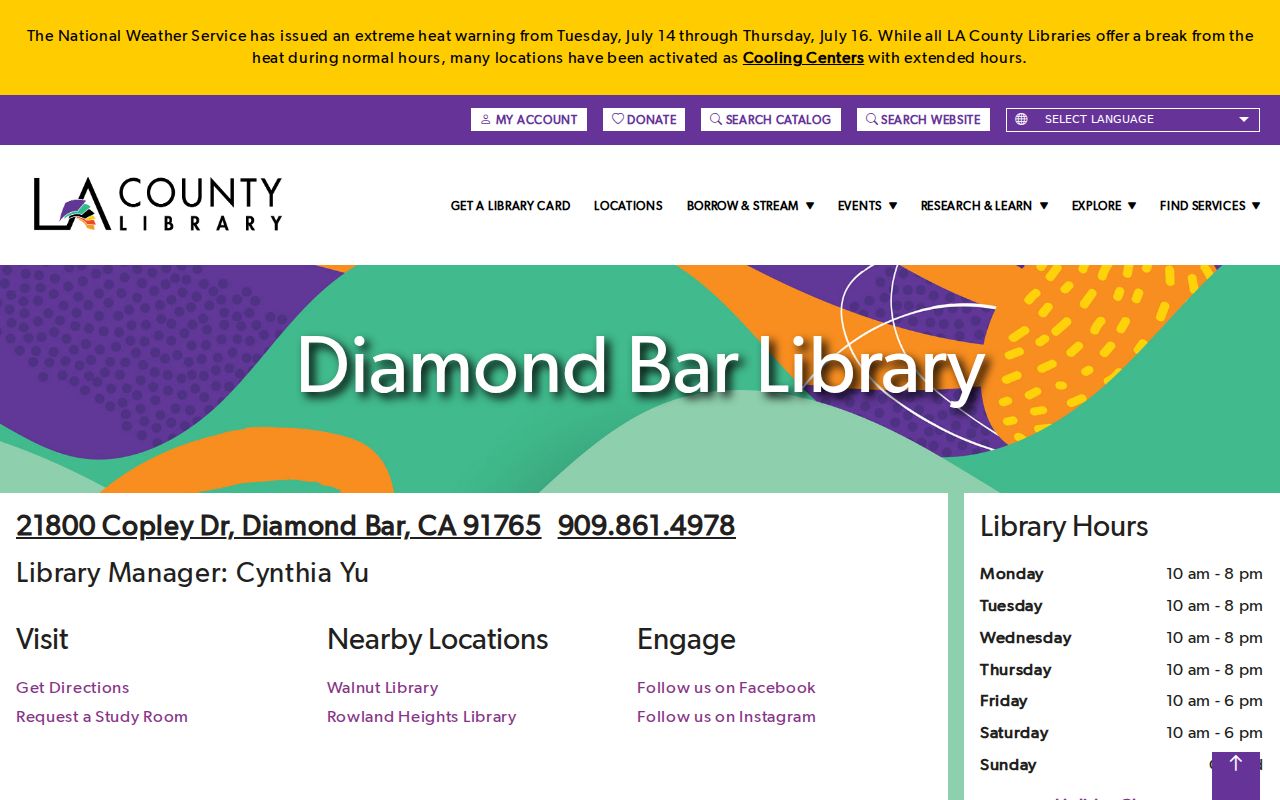 Diamond Bar people directories Diamond Bar Library branch